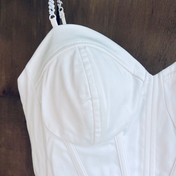 City Studios Juniors Imitation Pearl-Strap Corset Bodycon Dress Ivory Size 7/8 - Picture 6 of 17